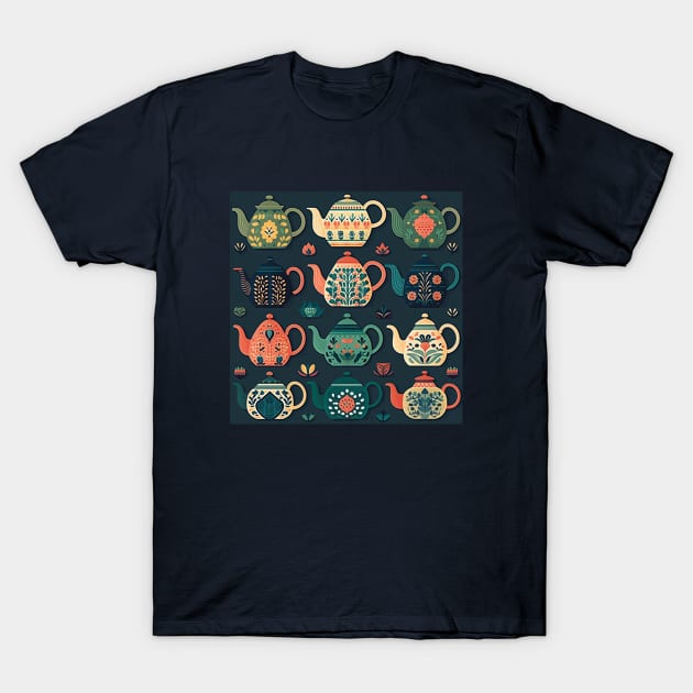 Ornate Teapot Pattern T-Shirt by Star Scrunch